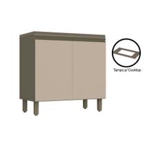 Módulo Cozinha Henn Connect Balcão 2 Portas c/Tampo p/ Cooktop Duna/Cristal Módulo Cozinha Henn Connect Balcão 2 Portas c/Tampo p/ Cooktop Duna/Cristal