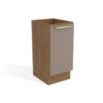 Módulo Cozinha Kappesberg Botanic Balcão Botanic M621 c/ 1 Porta s/Tampo 40cm Nogueira/Fendi - Kappesberg