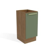 Módulo Cozinha Kappesberg Botanic Balcão Botanic M621 c/ 1 Porta s/Tampo 40cm Nogueira/Verde Oliva - Kappesberg Módulo Cozinha Kappesberg Botanic Balcão Botanic M621 c/ 1 Porta s/Tampo 40cm Nogueira/Verde Oliva - Kappesberg