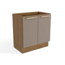 Módulo Cozinha Kappesberg Botanic Balcão Botanic M623 c/ 2 Portas s/Tampo 80cm Nogueira/Fendi - Kappesberg