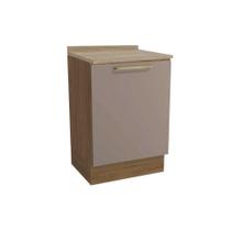 Módulo Cozinha Kappesberg Botanic Balcão Botanic M629 1 Porta c/Tampo 60cm Nogueira/Fendi/Nogueira - Kappesberg