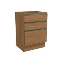 Módulo Cozinha Kappesberg Maxxi Balcão G743 c/ 3 Gavetas s/ Tampo 60cm Canela-Kappesberg