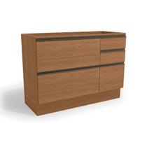 Módulo Cozinha Kappesberg Maxxi Balcão G746 c/ 1 Porta e 4 Gavetas s/Tampo 120cm Canela-Kappesberg