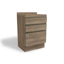 Módulo Cozinha Kappesberg Maxxi G743 3 Gavetas c/ Tampo Nogal