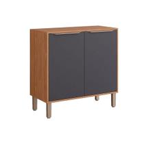 Módulo Cozinha MGM Divina Balcão c/2 Portas e Tampo 80 cm Freijo/Titanium-MGM