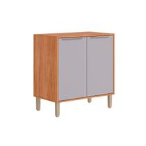 Módulo Cozinha MGM Divina Balcão c/ Tampo c/ 2 Portas 80 cm Cinamomo/Platina-MGM