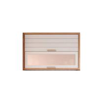 Módulo Cozinha MGM Eloise Armário c/ 2 Portas Basculante c/ Vidro Reflecta 120cm Freijo/Off White-MGM Módulo Cozinha MGM Eloise Armário c/ 2 Portas Basculante c/ Vidro Reflecta 120cm Freijo/Off White-MGM