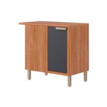 Módulo Cozinha MGM Eloise Balcão c/ Tampo Nicho de Canto c/ 1 Porta 92cm Cinamomo/Titanium-MGM Módulo Cozinha MGM Eloise Balcão c/ Tampo Nicho de Canto c/ 1 Porta 92cm Cinamomo/Titanium-MGM