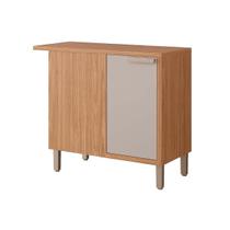 Módulo Cozinha MGM Eloise Balcão c/ Tampo Nicho de Canto c/ 1 Porta 92cm Freijo/Off White-MGM Módulo Cozinha MGM Eloise Balcão c/ Tampo Nicho de Canto c/ 1 Porta 92cm Freijo/Off White-MGM