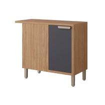 Módulo Cozinha MGM Eloise Balcão c/ Tampo Nicho de Canto c/ 1 Porta 92cm Freijo/Titanium-MGM Módulo Cozinha MGM Eloise Balcão c/ Tampo Nicho de Canto c/ 1 Porta 92cm Freijo/Titanium-MGM