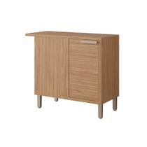 Módulo Cozinha MGM Estela Balcão Nicho de Canto 1 Porta e Tampo 92cm Freijo-MGM