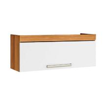 Módulo Cozinha Nesher Burguesa Armário c/ 1 Porta Basculante Freijó/Branco