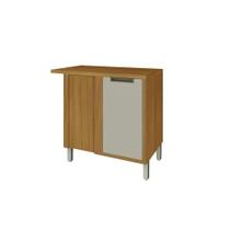 Módulo Cozinha Nesher Imperatriz Canto reto 1 Porta c/ Tampo Freijo/Off White