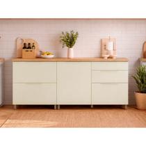 Módulo Cozinha Nesher Marquesa 2 Portas 4Gavs Marquesa Nature/Greige Nesher Módulo Cozinha Nesher Marquesa 2 Portas 4Gavs Marquesa Nature/Greige Nesher
