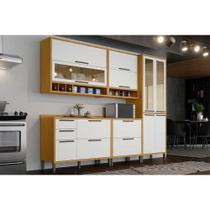 Módulo Cozinha Ronipa Syrah 5 Peças (2Aéreos+2Balcões+1Paneleiro) C5P145 Amendoa/Branco-Ronipa Módulo Cozinha Ronipa Syrah 5 Peças (2Aéreos+2Balcões+1Paneleiro) C5P145 Amendoa/Branco-Ronipa