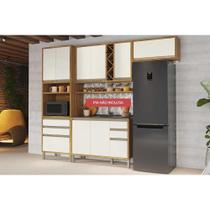 Módulo Cozinha Ronipa Tempranillo Tempranillo 5 Peças (2Aéreos+1Balcão+1TorreQuente+1Complemento) C5P79 Amendoa/Off White - Ronipa Módulo Cozinha Ronipa Tempranillo Tempranillo 5 Peças (2Aéreos+1Balcão+1TorreQuente+1Complemento) C5P79 Amendoa/Off White - Ronipa