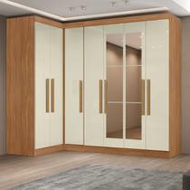 Módulo de Canto com Puxadores Mdf e Espelho Paris