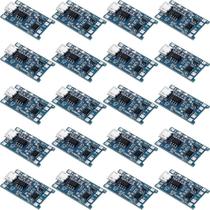 Módulo de Carregamento de Bateria de Lítio TP4056 1A 5V (20 Unidades) - Micro USB e Tipo-C