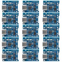 Módulo de Carregamento TP4056 5V 1A com Proteção - Kit com 15 Unidades USB Tipo C