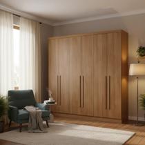 Modulo de Casal Safira para Guarda Roupa em MDF com 6 Portas e 4 Gavetas Una Mobília