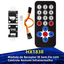 Módulo De Controle Remoto Infravermelho Sem Fio, Kit DIY Receptor IR HX1838 Para Arduino Raspberry