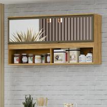 Módulo de Cozinha Armário Aéreo com Porta de Vidro 3 Nichos - Verace Módulo de Cozinha Armário Aéreo com Porta de Vidro 3 Nichos - Verace