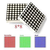 Módulo De Display LED Matriz De Pontos 8x8 3MM MAX7219 Vermelho Azul Verde Para Kit DIY Arduino