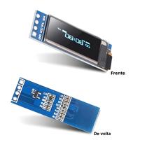 Módulo De Display OLED I2C De 0,91 Polegadas Branco Azul SSD1306 Driver De Tela Para Arduino DC 33V