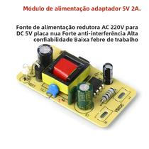 Módulo De Fonte De Alimentação Chaveada 5V 2A AC 220V Para DC 5V, Placa Adaptadora Redutora Módulo De Fonte De Alimentação Chaveada 5V 2A AC 220V Para DC 5V, Placa Adaptadora Redutora