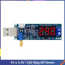 Módulo De Fonte De Alimentação USB Ajustável Boost Buck DC-DC 5V Para 3.3V 12V Para 1.2V-24V
