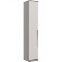 Módulo de Guarda Roupa 1 Porta Elegance Cinza/Niquel/Blanc