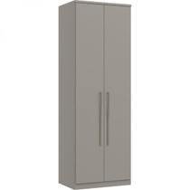 Módulo de Guarda Roupa 2 Portas 2 Gavetas com Cabideiro Elegance Cinza/Níquel