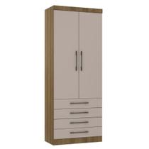 Módulo De Guarda Roupa Eucamoveis Paris 2 Portas 4 Gavetas Avela/cinammon Módulo De Guarda Roupa Eucamoveis Paris 2 Portas 4 Gavetas Avela/cinammon