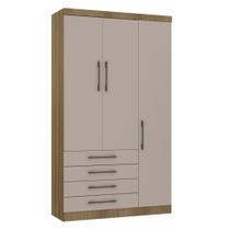 Módulo De Guarda Roupa Eucamoveis Paris 3 Portas 4 Gavetas