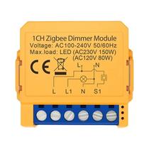 Módulo De Interruptor De Luz Dimmer Inteligente WiFi ZigBee 1 2 Gang Controle Remoto APP Para Alexa