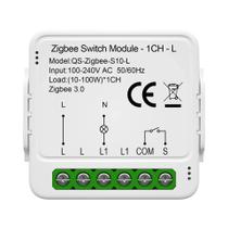 Módulo De Interruptor Mini Inteligente Zigbee Tuya Sem Fio Neutro Necessário Compatível Com Alexa
