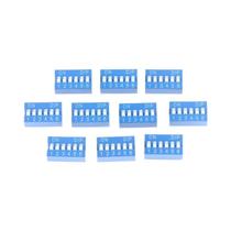 Módulo De Interruptor Tipo Snap Slide Azul 10 Peças Kit De Interruptor Toggle DIP 2.54mm 1-10 Pinos