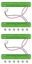 Módulo de LED para geladeira HPUY W11043011, 2 unidades Módulo de LED para geladeira HPUY W11043011, 2 unidades