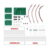 Módulo De Luz De Alarme LED Vermelho Branco Azul Com Flash, Kit De Prática De Soldagem Eletrônica