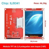 Módulo De Painel Touch LCD SPI De 2.8 Polegadas 240x320 ILI9341 ST7789V Display Serial Sem Toque