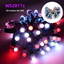 Módulo De Pixels LED RGB Em Cores Completas 5V 12V WS2811 50 LEDs 6m IP68 À Prova d'Água Digital