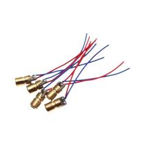 Módulo De Ponteiro Laser Mini Ajustável 10PCS 5mW 650nm Ponto Vermelho 3V 5V Cabeça De Cobre