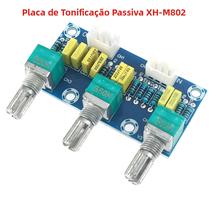Módulo De Pré-Amplificador Passivo Com Ajuste De Tom Alto E Baixo XH-M802 Placa Eletrônica DIY