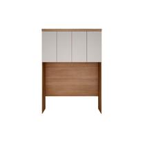 Módulo de Quarto Casal Armário Ponte Aéreo /Queen 167cm Rizon/Linea c/ 4 Portas Cumaru/Fendi - Novo Horizonte