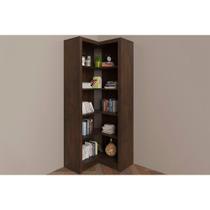 Módulo de Quarto Casal Closet Canto Oblíquo ME4132 c/ 4 Prateleiras Aberto s/ Portas Rústico - Tecno Mobili