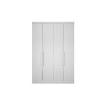 Módulo de Quarto Casal Guarda Roupa Rizon c/ 4 Portas e 3 Gavetas Branco - Novo Horizonte