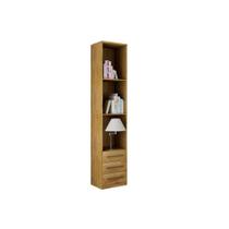 Módulo de Quarto Solteiro Armário Mesa Cabeceira Gold Bari c/ 3 Gavetas Freijo Cumaru - Novo Horizonte