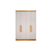 Módulo de Quarto Solteiro Guarda Roupa c/ 4 Portas e 3 Gavetas Rizon/Linea Cumaru/Fendi 25 - Novo Horizonte