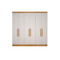 Módulo de Quarto Solteiro Guarda Roupa c/ 6 Portas e 4 Gavetas Rizon/Linea Cumaru/Fendi 25 - Novo Horizonte Módulo de Quarto Solteiro Guarda Roupa c/ 6 Portas e 4 Gavetas Rizon/Linea Cumaru/Fendi 25 - Novo Horizonte