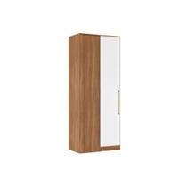 Módulo de Quarto Solteiro Guarda Roupa Canto Reto 71150K Irlanda c/ 1 Porta Amendola/Branco - Demóbile
